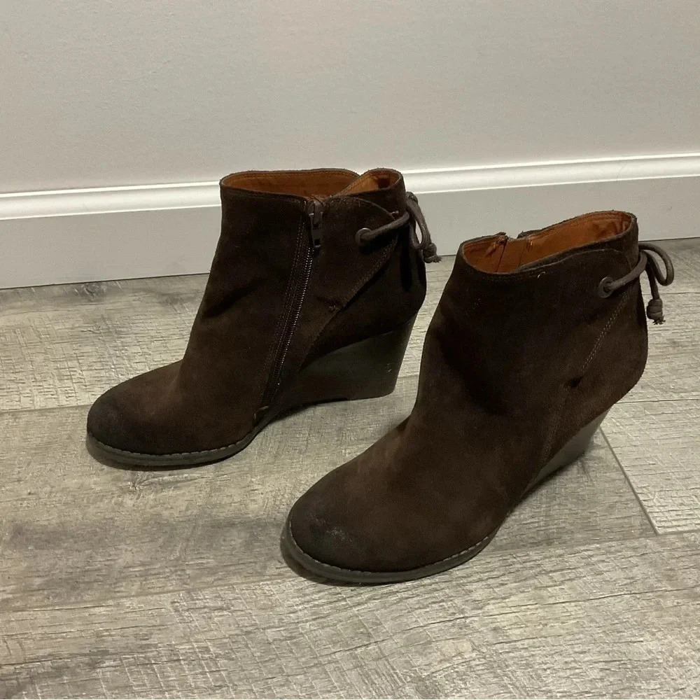 Lucky Brand Yamina Wedge Ankle Boot Size 7.5‎